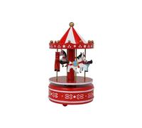 MAZZEO CHRISTMAS Decorazione con Carillon Natalizio e Cavalli 19 cm