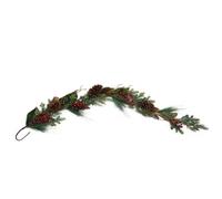 MAZZEO CHRISTMAS Ghirlanda Decorativa Natalizia 150 cm con pigne e Bacche