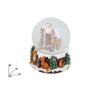 Mazzeo Giocattoli Ampolla Natalizia Con Babbo Natale Nel Bosco Luci E Suoni 2096