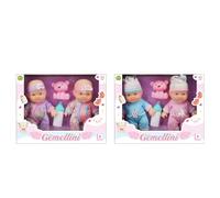 Mazzeo Giocattoli Playset bambole gemellini, altezza 22 cm, modelli assortiti, età 18m+