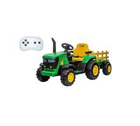 Mazzeo Giocattoli Trattore per Bambini Elettrico con rimorchio