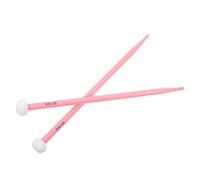 Mazzette Percussive a Doppia Testa in Acero e Feltro Rosa | Design a Due Estremità, Suono Morbido, Uso Multifunzione, per Set di Tamburi e Percussioni