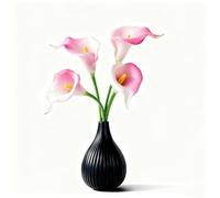 Mazzi di fiori artificiali di giglio di calla, viola e bianco, 4 pezzi, per matrimonio, sposa, doccia, benedizione, regalo per la decorazione della casa, giglio di calla, fiori finti