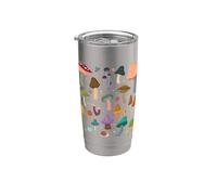 Mazzi di funghi nella natura della foresta Boho con stelle Bicchiere termico in acciaio inox doppia parete
