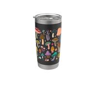 Mazzi di funghi nella natura della foresta Boho con stelle Bicchiere termico in acciaio inox doppia parete