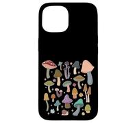 Mazzi di funghi nella natura della foresta Boho con stelle Custodia per iPhone 15