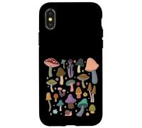 Mazzi di funghi nella natura della foresta Boho con stelle Custodia per iPhone X/XS