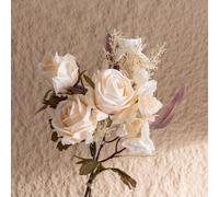 Mazzi di rose artificiali per decorazioni per la casa senza tempo, a bassa manutenzione e sempre belli (albicocca)