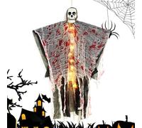 Mazziatori volanti scheletro Halloween illuminato horror spettrale | Scheletro spaventoso illuminato dei mietitori volanti per la stanza di fuga di festival di festa dell'interno del prato