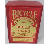 Mazzo Carte Poker Bicycle Braille NON VEDENTI Rider Back Jumbo Index Playing..