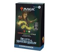 Mazzo Commander di Magic: The Gathering Delitti al Maniero Karlov - Maschera Mortale (mazzo da 100 carte, Collector Booster Sample Pack da 2 carte + accessori) (versione italiana)