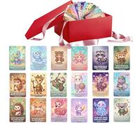 Mazzo Di Carte Affermazioni Positive,18 Schede Di Mindfulness Per La Pratica Quotidiana | Carte Motivazionali Con Motivo Animale | Per Amici Famiglia Colleghi Papà Mamma Sorella Uomini Donne Figlia