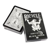 Mazzo di carte Bicycle Black Tiger Legacy Edition by Ellusionist, Carte da Gioco, Edizione Speciale in Nero, Design Esclusivo per Collezionisti