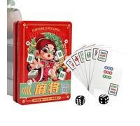Mazzo di Carte da Gioco,Gioco da viaggio Mahjong a tessere,Confezione Da 144 Carte Da Poker | per il dormitorio, le vacanze, riunioni di famiglia, il campeggio, i viaggi, le feste e per la casa