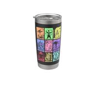 Mazzo di carte dei tarocchi Arcani Maggiore Retro Vintage Pop Art Astrologia Bicchiere termico in acciaio inox doppia parete