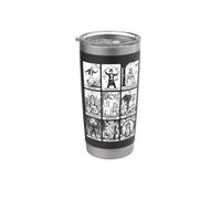 Mazzo di carte dei tarocchi Arcani Maggiore Retro Vintage Pop Art Astrologia Bicchiere termico in acciaio inox doppia parete