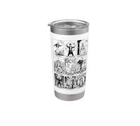 Mazzo di carte dei tarocchi Arcani Maggiore Retro Vintage Pop Art Astrologia Bicchiere termico in acciaio inox doppia parete