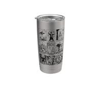 Mazzo di carte dei tarocchi Arcani Maggiore Retro Vintage Pop Art Astrologia Bicchiere termico in acciaio inox doppia parete
