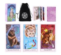 Mazzo di carte dei tarocchi con custodia per carte 78 Classic Original Tarocchi Deck per la predizione della fortuna, ideale per principianti ed esperti