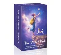 Mazzo di Carte dei Tarocchi Violet Veil, 78 Carte dei Tarocchi Originali con Manuale, Stile Viola, Divinazione del Destino, Giochi di Carte, Carte dei Tarocchi 780 Sogno ViolaCarta tessile