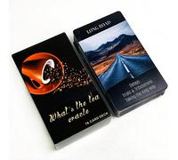 Mazzo di carte dell'oracolo "What's The Tea Situations" da 78 carte Tarot Chicchi di caffè Red Cup,Strega Corvo,Ragazza conchigliaCarta tessile