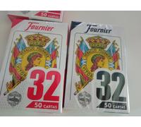 Mazzo di Carte Fournier Carte Nº32 Blu E Rosso 50 Carte