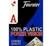 Mazzo di Carte Fournier Plastic Playing Cards Large Pips (Blu)