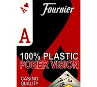 Mazzo di Carte Fournier Plastic Playing Cards Large Pips (red)