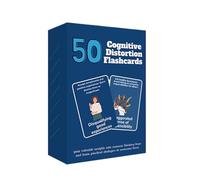 Mazzo di carte - Mindfulness Coping Skills Set, schede flash, schede di affermazione portatili per la regolazione delle emozioni | Kit di strumenti educativi da 50 fogli per adolescenti e adulti in