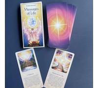 Mazzo di Carte Oracolo Mistiche di Messaggi di Vita, Carte di Carta con Significato Guida, 54 Carte Carta tessile