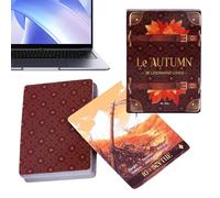 Mazzo di carte per tarocchi, set Divination Fall Fortune, carte estetiche Oracle, strumento di lettura della guida spirituale, 36 pezzi, edizione compatta, 9,2 x 6,8 x 1,5 cm, per divinazione