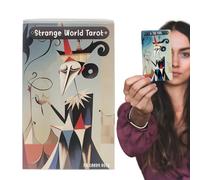 Mazzo di Carte per tarocchi, Strumento di divinazione del Destino, 10,4 x 6,1 cm, di per Feste, Oracle Board Gear con Struttura Elegante, Set di 78 Carte con Stile Compatto, Pratico