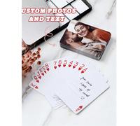 Mazzo di carte personalizzato "52 motivi per cui ti amo", idea regalo per San Valentino, "cose che amo di te", regalo di San Valentino per lei o per lui Stile 1Carta tessile