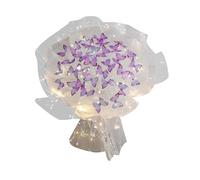 Mazzo di farfalle fai da te, composizione di fiori artificiali con farfalle, bouquet di fiori artificiali, kit di fiori di farfalle con luci a LED, composizioni floreali, decorazioni per feste