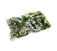 Mazzo di Fiori, Erba Statica, Artificiale, Fai da Te, Gruppo di Vegetazione Floreale, Composto da Arbusti di Pianura per Diorami, Layout del Terreno, Bianco