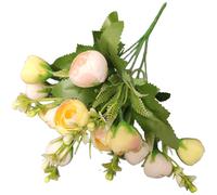 Mazzo di fiori misto tè primavera artificiale seta per esposizione da tavolo so