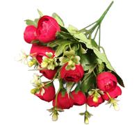 Mazzo di fiori misto tè primavera artificiale seta per esposizione da tavolo so