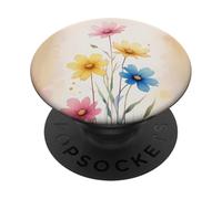 Mazzo di fiori selvatici ad acquerello PopSockets PopGrip Adesivo