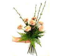 Mazzo di Rose Inglesi, Gemme di Salice e Felci di Bosco