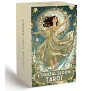 Mazzo di Tarocchi Ethereal Bloom, 78 carte con manuale, tarocchi magici della luce di luna per l'autoconoscenza, la divinazione e la profezia, giochi di carte, 12x7cm, Tarocchi 690 Fresco e sempliceCa