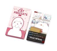 Mazzo di tarocchi interattivo, carta Oracle portatile, 10 x 6 cm, carte di divinazione con design mistico, set di tarocchi, carte della con illustrazioni di gatti, biglietto di intrattenimento