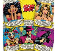 Mazzo di tarocchi Pop Art - 78 carte dei tarocchi con significati su di esse - Scatola regalo magnetica - Cartoncino spesso 400 g/m² - Facile da mescolare - Guida per principianti inclusa - Biglietti