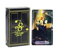 Mazzo di tarocchi portatile, set di carte per narrazione, 78 pezzi, gioco di divinazione, carte per predire il futuro, guida di facile interpretazione, per riunioni festive, eventi di festival e casa