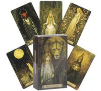 Mazzo di Tarocchi Shadow Fates - Carte di divinazione mistiche per il viaggio dell'anima | Arte occulta illustrata a mano | 78 carte | Gioco di carte Destini d'ombraCarta tessile