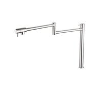 Mazzo in ottone solido montato a doppio riempitivo a riempimento for riempitore for cucina lavello del rubinetto freddo solo,Durata(Brushed Nickel)
