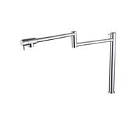 Mazzo in ottone solido montato a doppio riempitivo a riempimento for riempitore for cucina lavello del rubinetto freddo solo,Durata(Sliver Chrome)