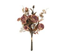 Mazzo Rosa Tagete Winter Fiori Artificiali Composizione Floreale Celebrazioni