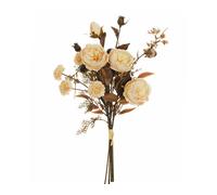 Mazzo Rosa Tagete Winter Fiori Artificiali Composizione Floreale Celebrazioni