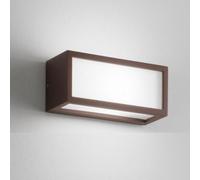 MAZZOLA LUCE Applique corten per esterni rettangolare moderna portalampada r7s led ip54 luminosa