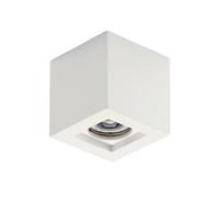 MAZZOLA LUCE Faretto quadrato cubo da soffitto plafone in gesso bianco gu10 led per interni - Certificazione Elettrica Italiana